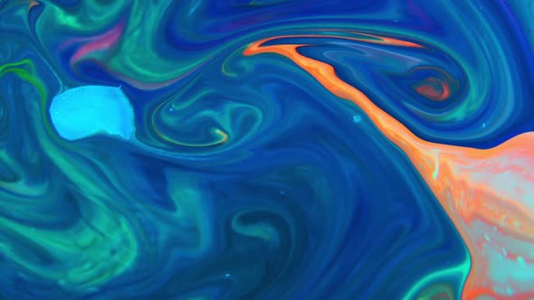 Psychedelic Colour Paint  Spreading Swirling 104 alt