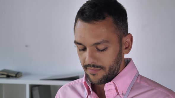 Mixed Race Guy with Glasses Closeup