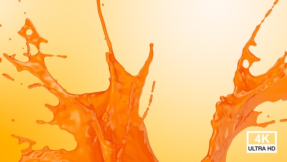 Orange Juice Drops Splash V4