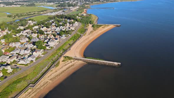 View of the Town From a Height Against the Bay NJ USA