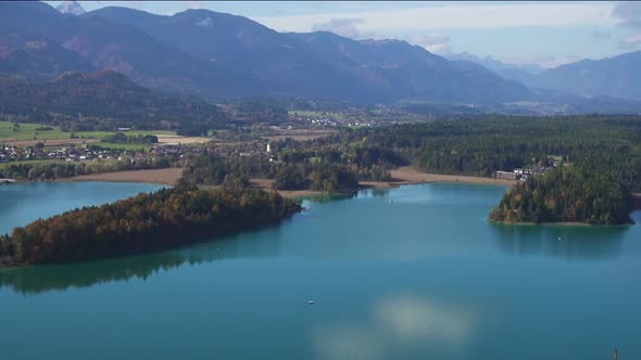 Autumn View Of Austrian Lake Faakersee 7