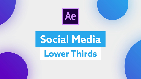 Social Media Lower Thirds for After Effects alt