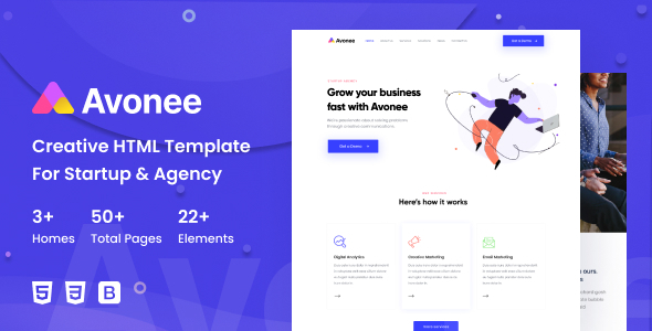 Avonee - Multipurpose Creative HTML Template