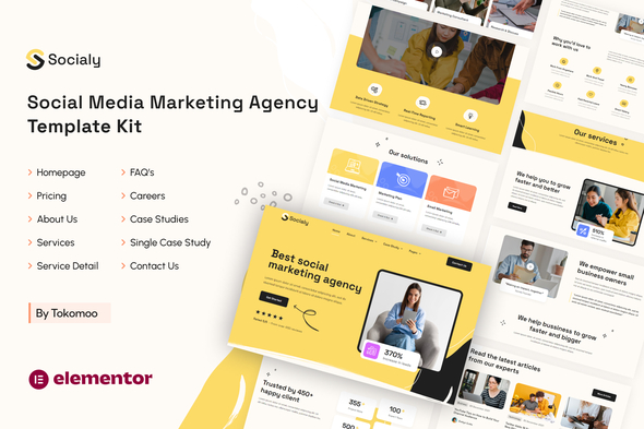 Socialy - Social Media Marketing Agency Elementor Pro Template Kit