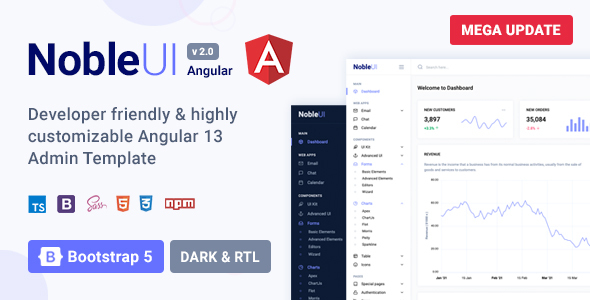 NobleUI - Angular 13+ Admin Template