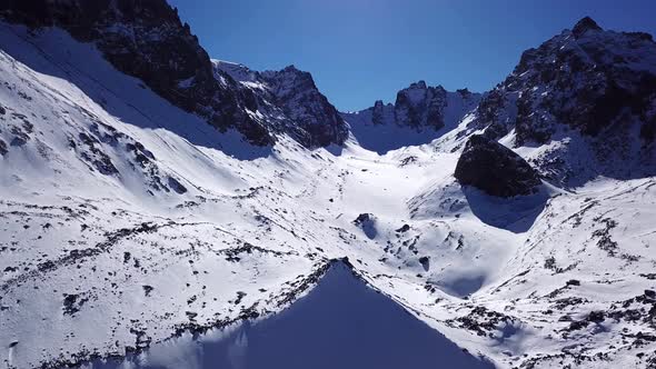 High Snowcapped Peaks and Glaciers