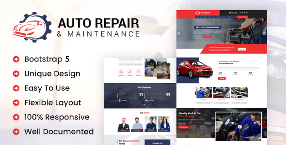 Auto Repair - Responsive HTML Template