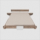 Solid Wood Frame Bed 3D Model - Dark Coloured Wood - 3DOcean Item for Sale