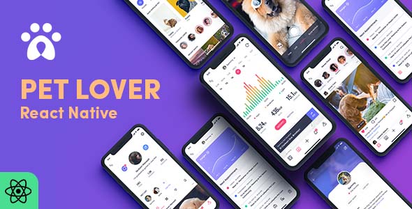 Pet Lover Social React Native App Template