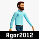 Low Poly Bearded Man - 3DOcean Item for Sale