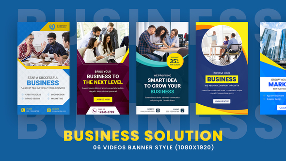 Business Marketing Ads Set Stories Pack alt