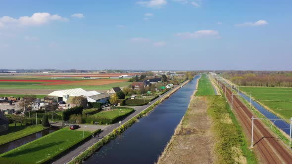 Aerial View of Traditional Dutch Windmill, Netherlands, Holland