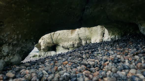 Coastal Rock Arch Formation By The Sea