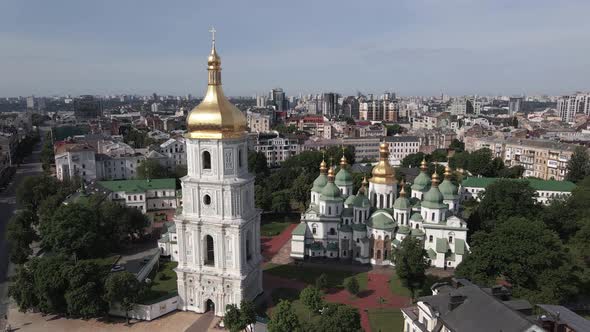 Kyiv. Ukraine: Saint Sophia's Cathedral in Kyiv. Aerial View