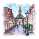 Leiden City Gate Zijlpoort - GraphicRiver Item for Sale