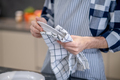 Male hands wiping plate with napkin - PhotoDune Item for Sale