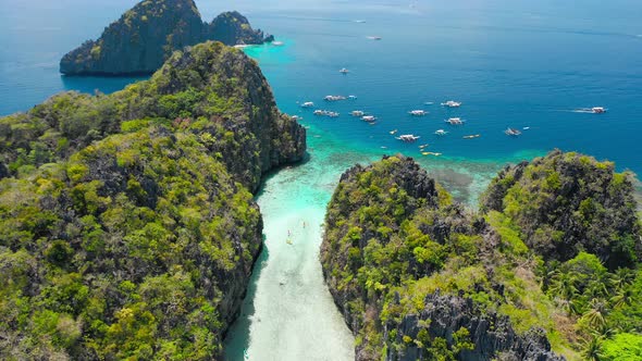 Entrance Into the Big Lagoon El Nido Palawan Philippines