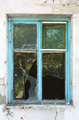 Old wooden broken window in a brick house - PhotoDune Item for Sale