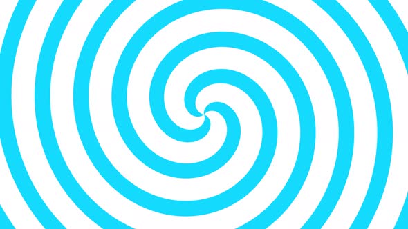 Abstract animated blue and white spiral motion background, seamless loop.