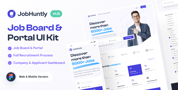 Jobhuntly - Job Board Portal UI Kit