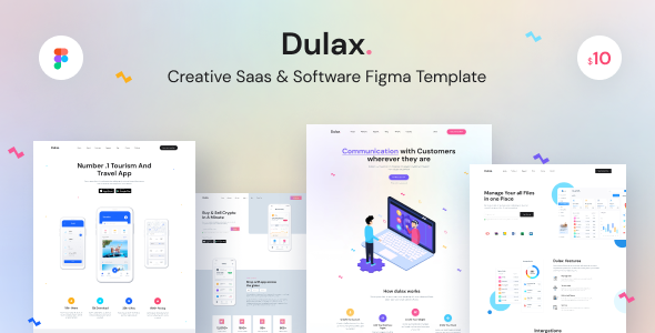 Dulax - Creative Saas & Software Figma Template