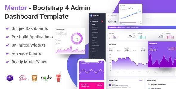 Mentor - Bootstrap 4 Admin Dashboard Template