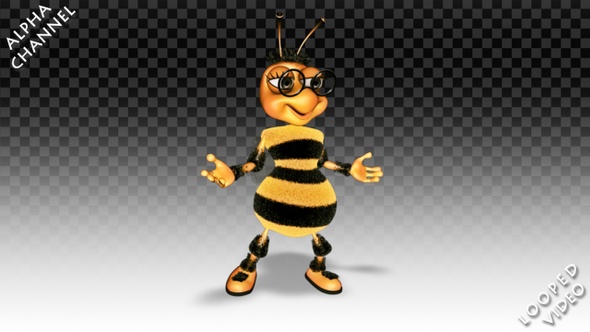 Cartoon Bee - Jump Dance