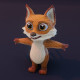 Cartoon Fox Rigged 3D Model - 3DOcean Item for Sale