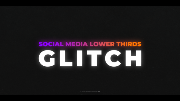 Social Media Lower Thirds: Glitch (FCPX) alt