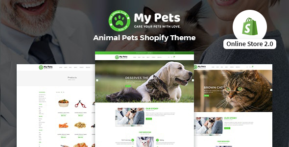 My Pets - Pet Sitter, Pet Shop, Animal Care Shopify Theme