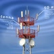 Cellular Telecommunication Tower with Radio Waves Visible Against Blue Sky - VideoHive Item for Sale