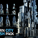 +30 Sci-Fi Modern City Buildings Kitbash Pack - 3DOcean Item for Sale