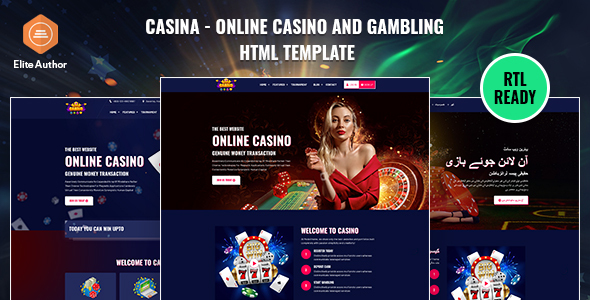Casina - Online Casino And Gambling HTML Template