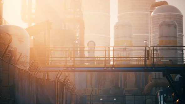 Oil and Gas Refinery at Twilight alt