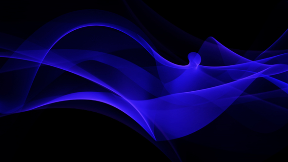 Blue Curling Waves - Fractal Background Loop alt