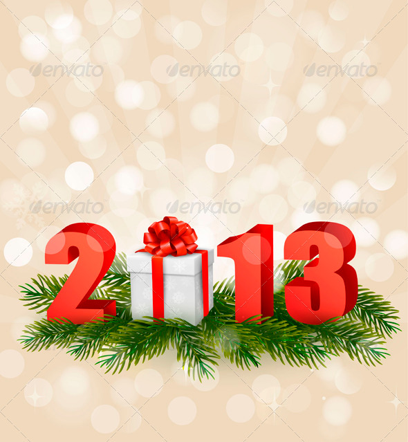 Happy new year 2013 New year design template