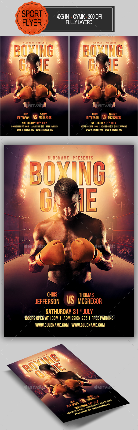 Boxing Game Flyer