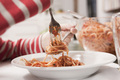 Germany, Cologne, Child eating spaghetti, close-up - PhotoDune Item for Sale