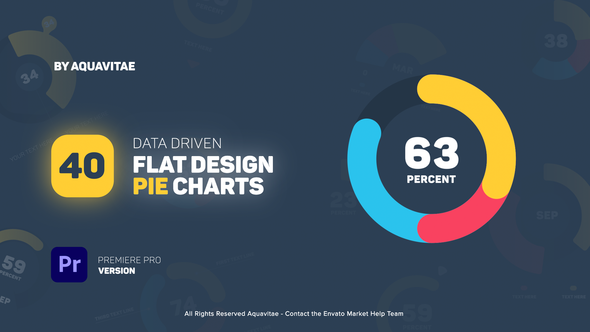 Flat Design Pie Charts l MOGRT for Premiere Pro