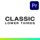 Classic Lower Thirds For Premiere Pro - VideoHive Item for Sale