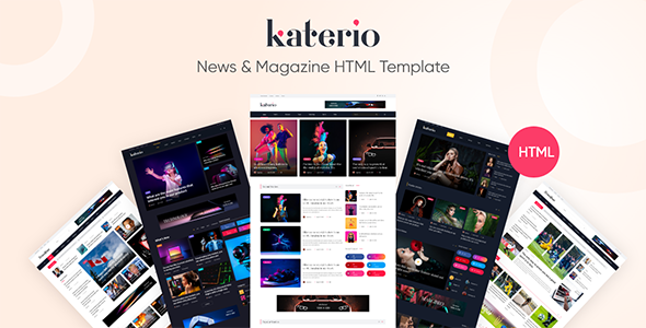 Katerio - News Magazine Blog HTML Template