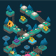 Night Forest Isometric Game Assets - GraphicRiver Item for Sale