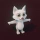 Cartoon Arctic Fox 3D Model - 3DOcean Item for Sale
