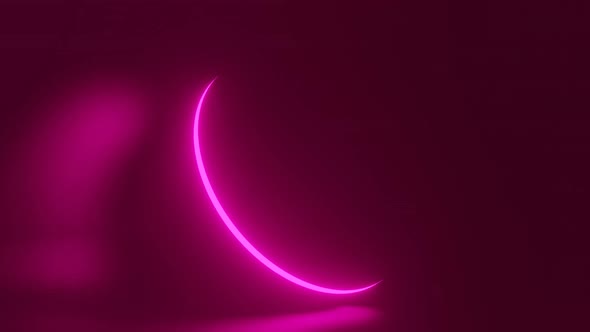 Beautiful neon sphere. Abstract dynamic background.