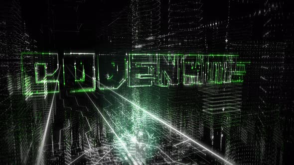 Codename Word Neon Green Hologram Appears In A Virtual Reality Website alt
