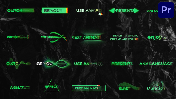 Colorful Glitch Titles | Premiere Pro MOGRT