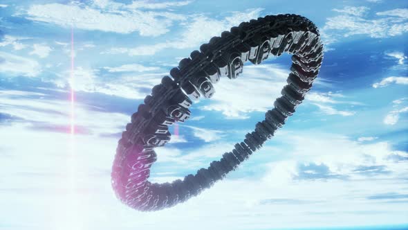 Unidentified Alien Spaceship Flying Near Earth Elements Furnished By NASA alt