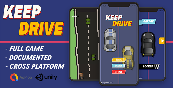 KeepDrive – Infinite Scroller Game (Unity – Admob)