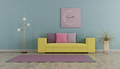 Colorful living room with modern sofa - PhotoDune Item for Sale