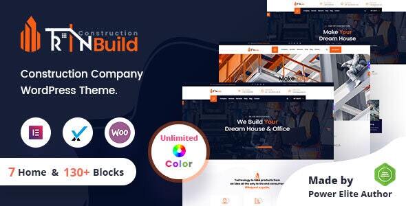 RinBuild - Construction Building Company WordPress Theme + RTL